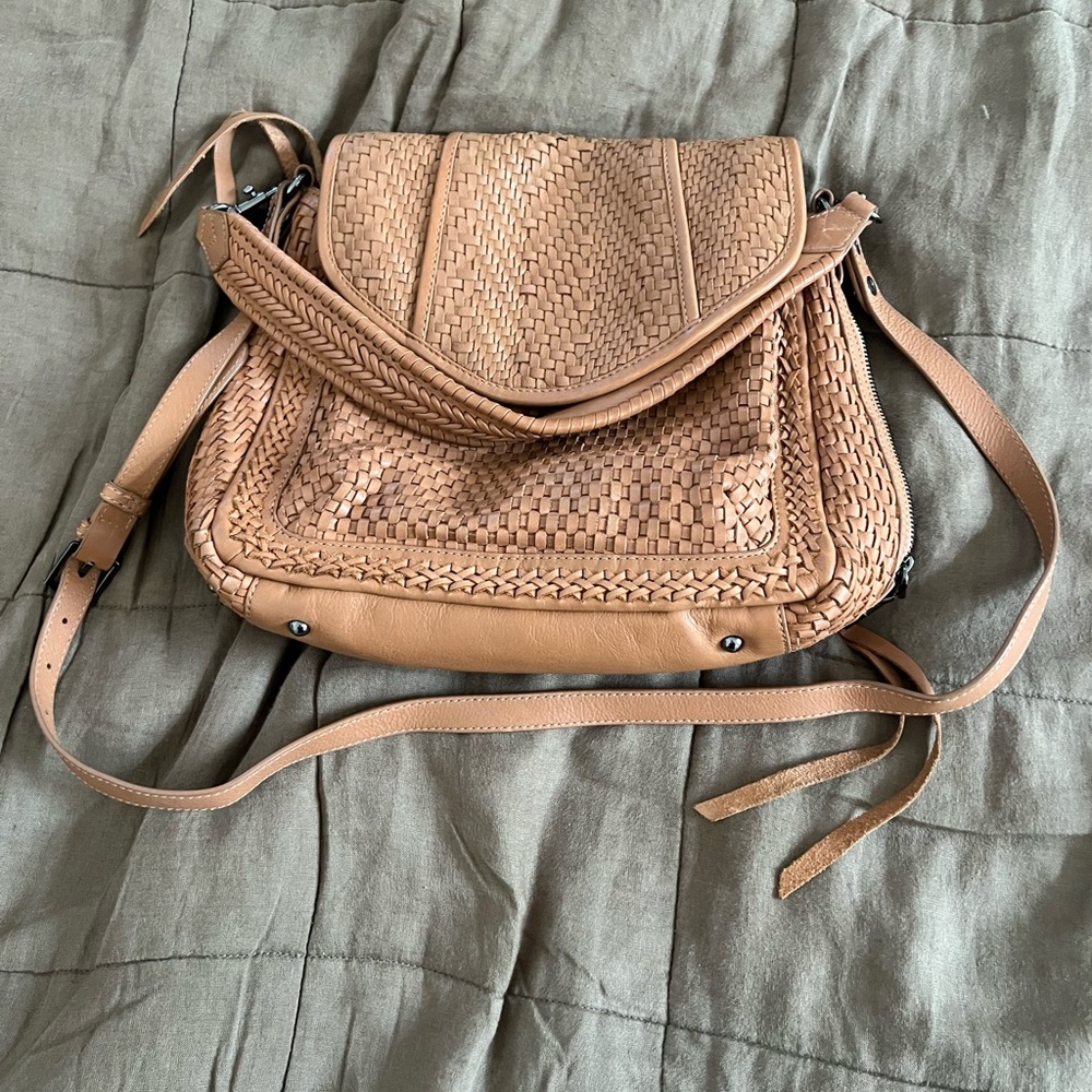 Aimee Kestenberg Tan Woven Shoulder Bag
